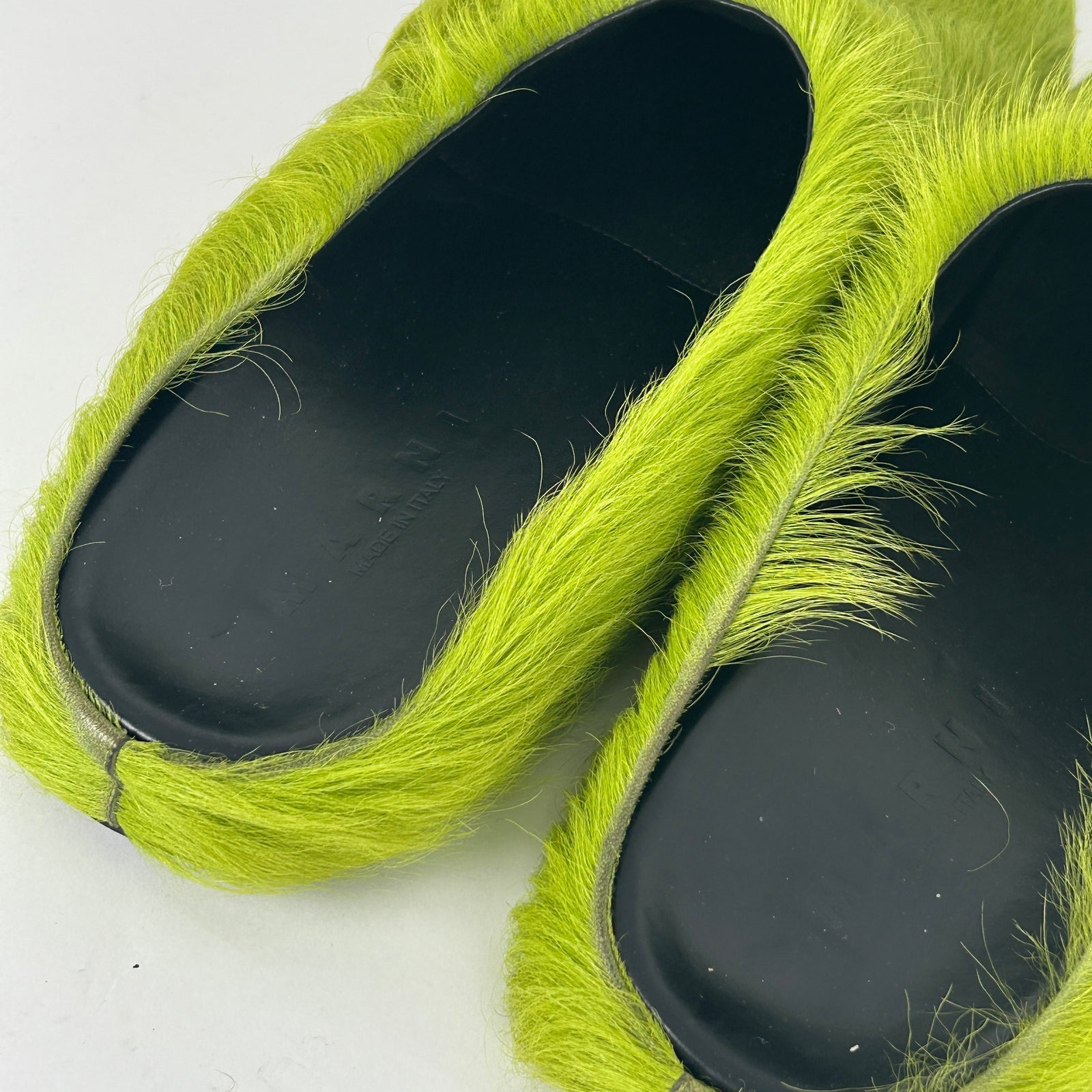 Marni Fussbett Sabot Grinch Green Mules Size 45