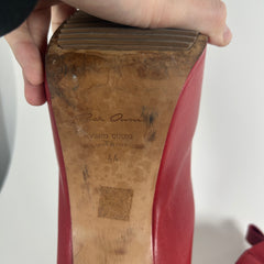 Rick Owens Kiss Heels Red Leather Size 44