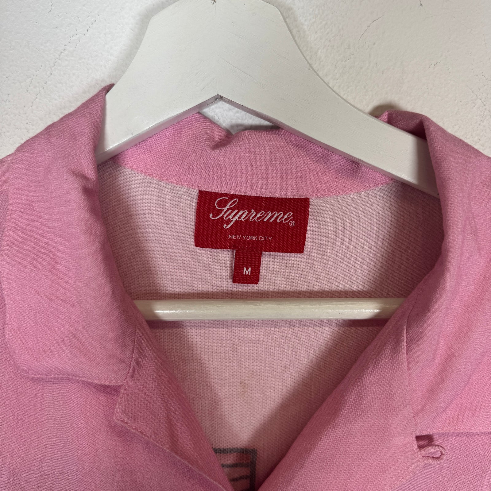 Supreme Pink Dancing Rayon S/S Shirt Size M