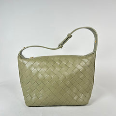 Bottega Veneta Sage Green Intrecciato Mini Wallace Bag