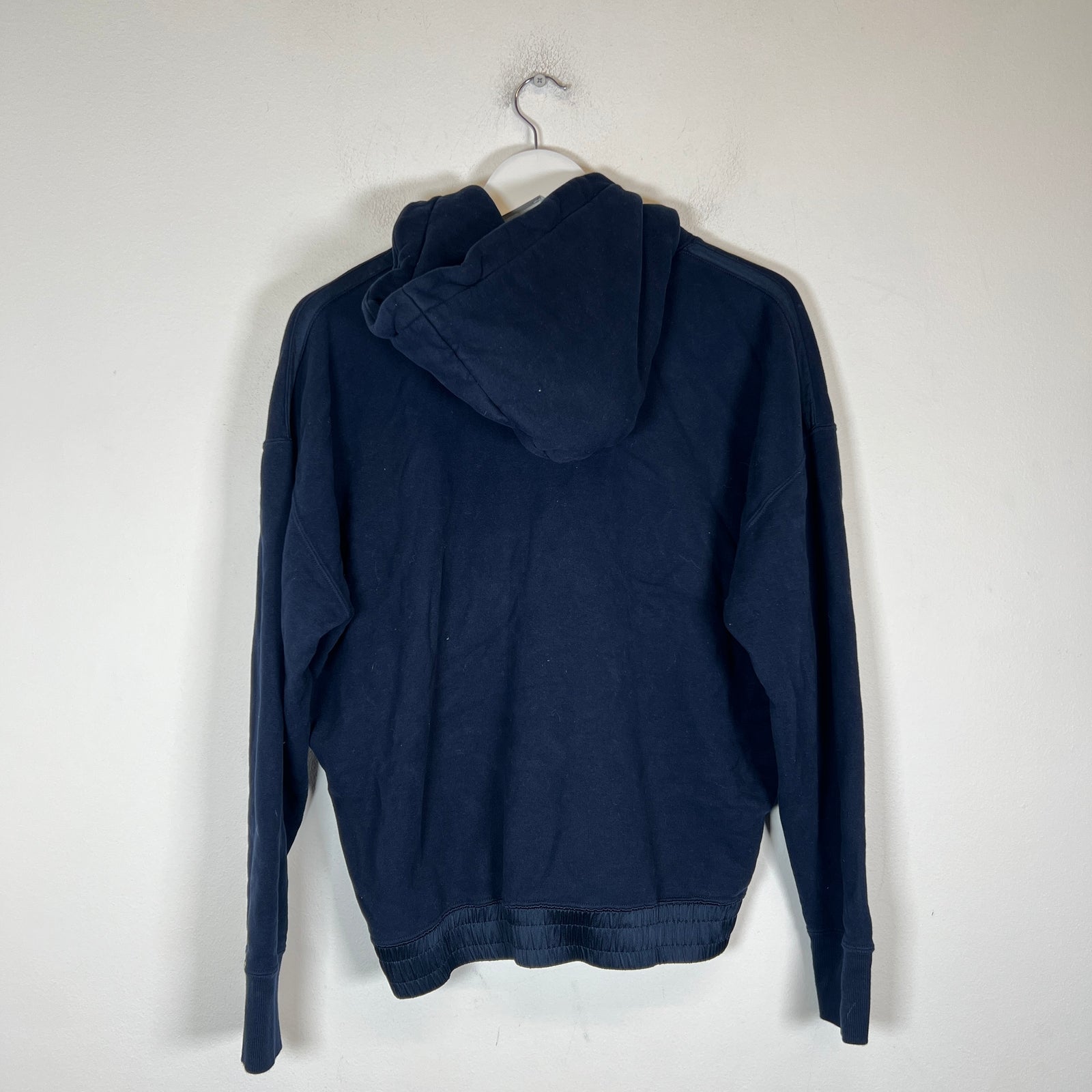 Saint Laurent Navy Logo Tapered Hoodie Size M