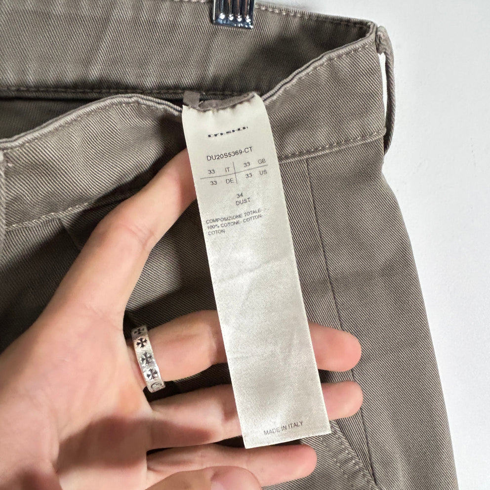 Rick Owens DRKSHDW Chino Pants Size 34 Dust