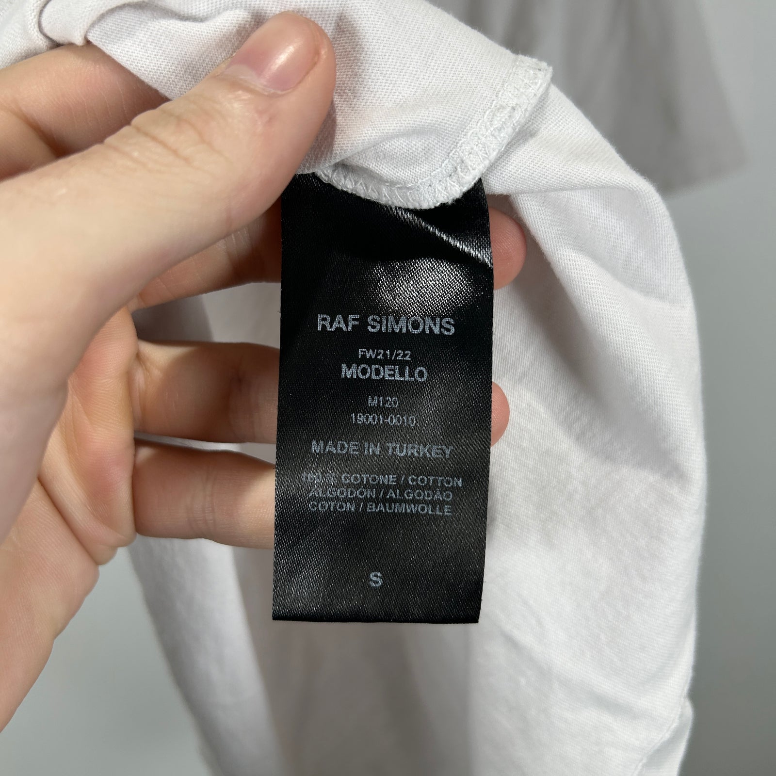 Raf Simons 'Ataraxia' Metal Logo T-Shirt Size S