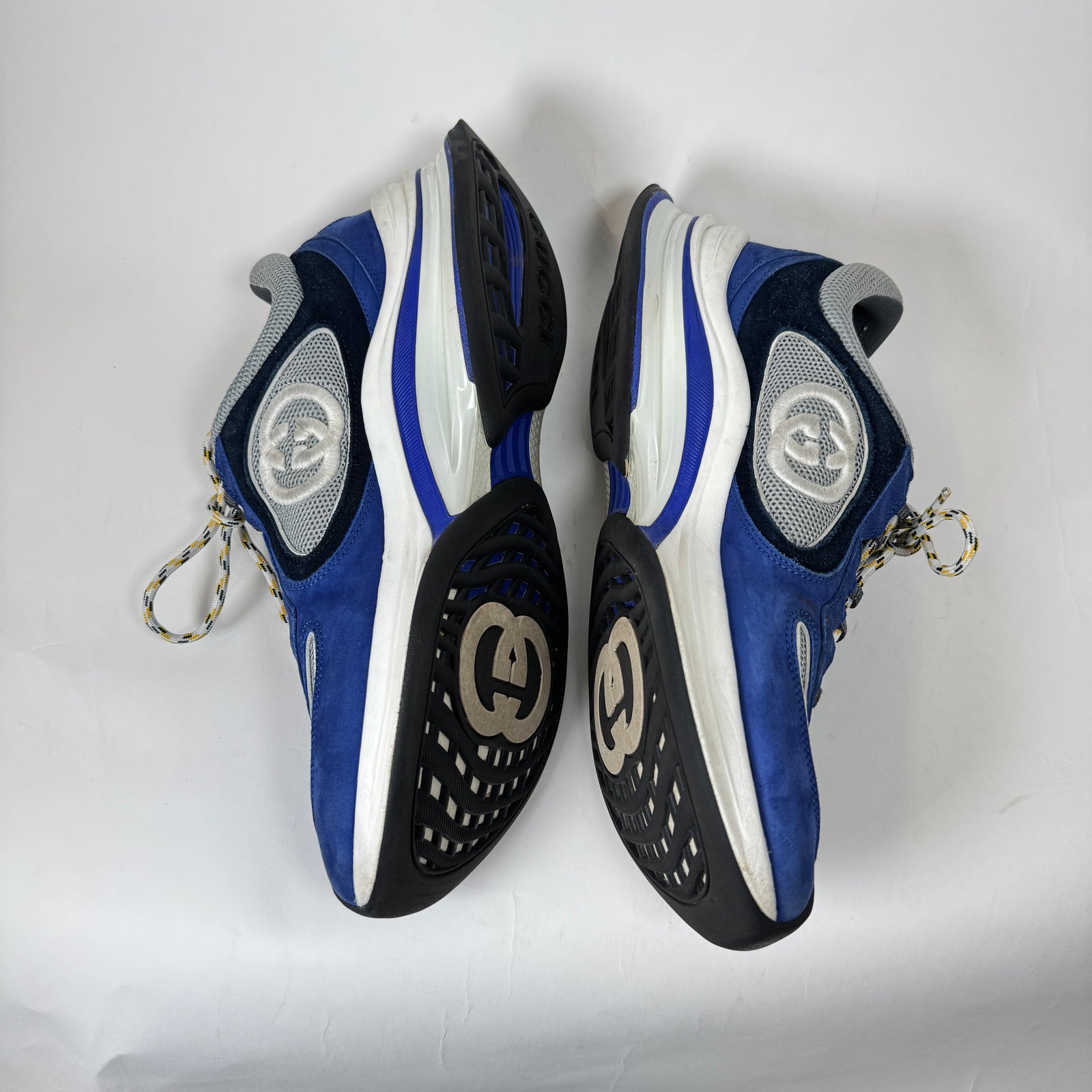 Gucci Blue Run Lace Up Sneaker Size GG 9.5