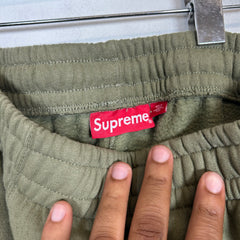 Supreme Olive Satin Applique Sweatpants Size L