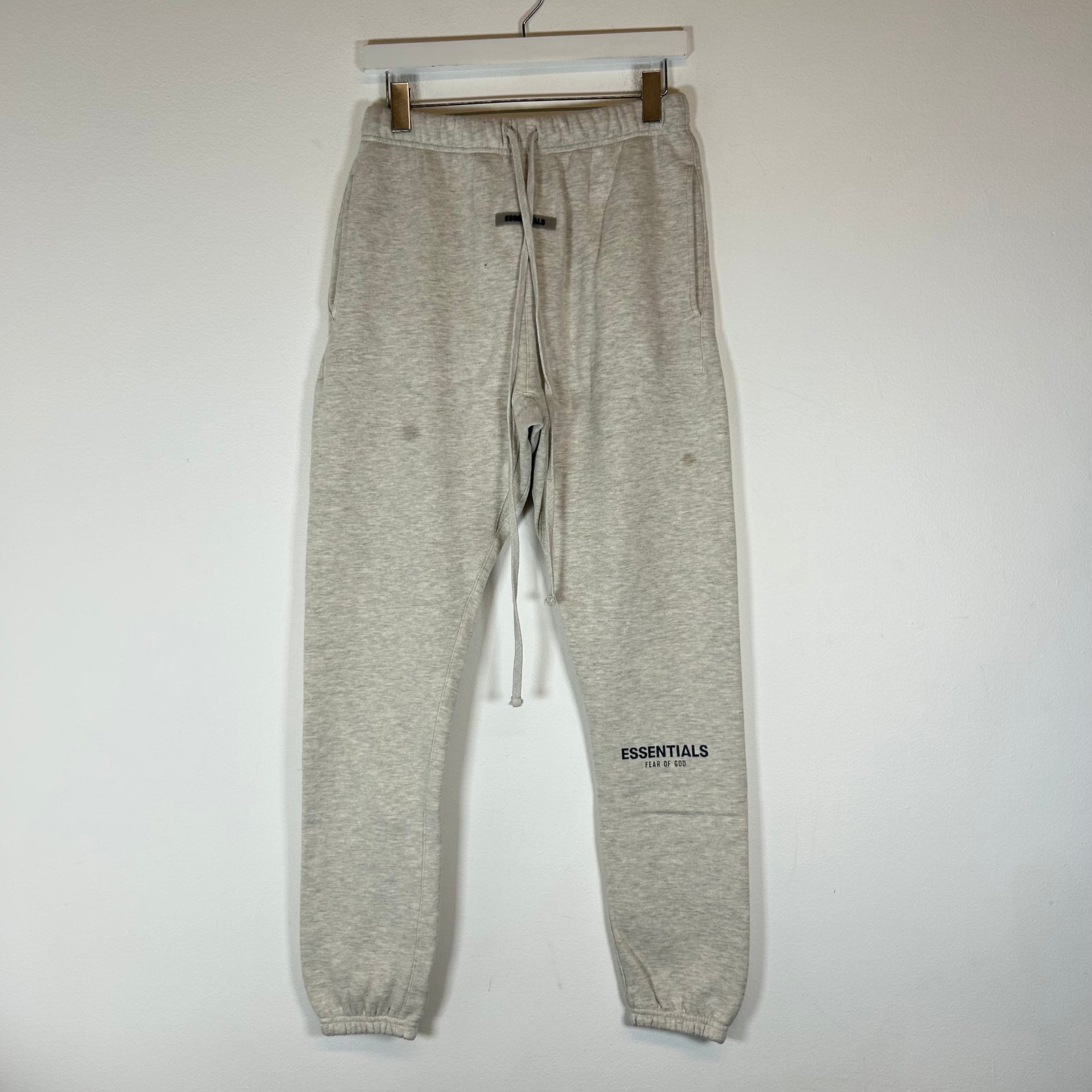 Essentials Heather Grey Logo Sweatpants Size S