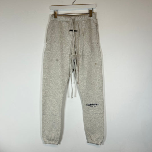 Essentials Heather Grey Logo Sweatpants Size S