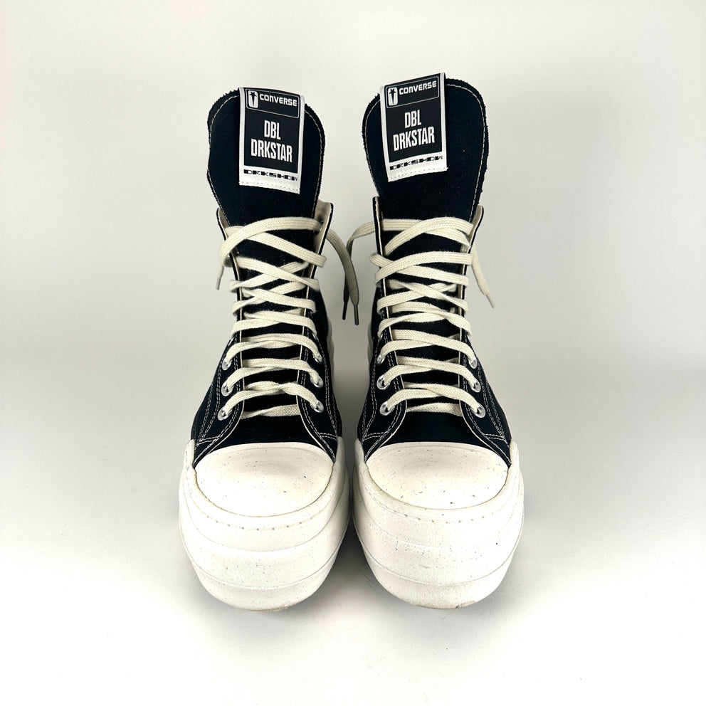Rick Owens x Converse Drkstar Double Bumper Hi Top Size 10