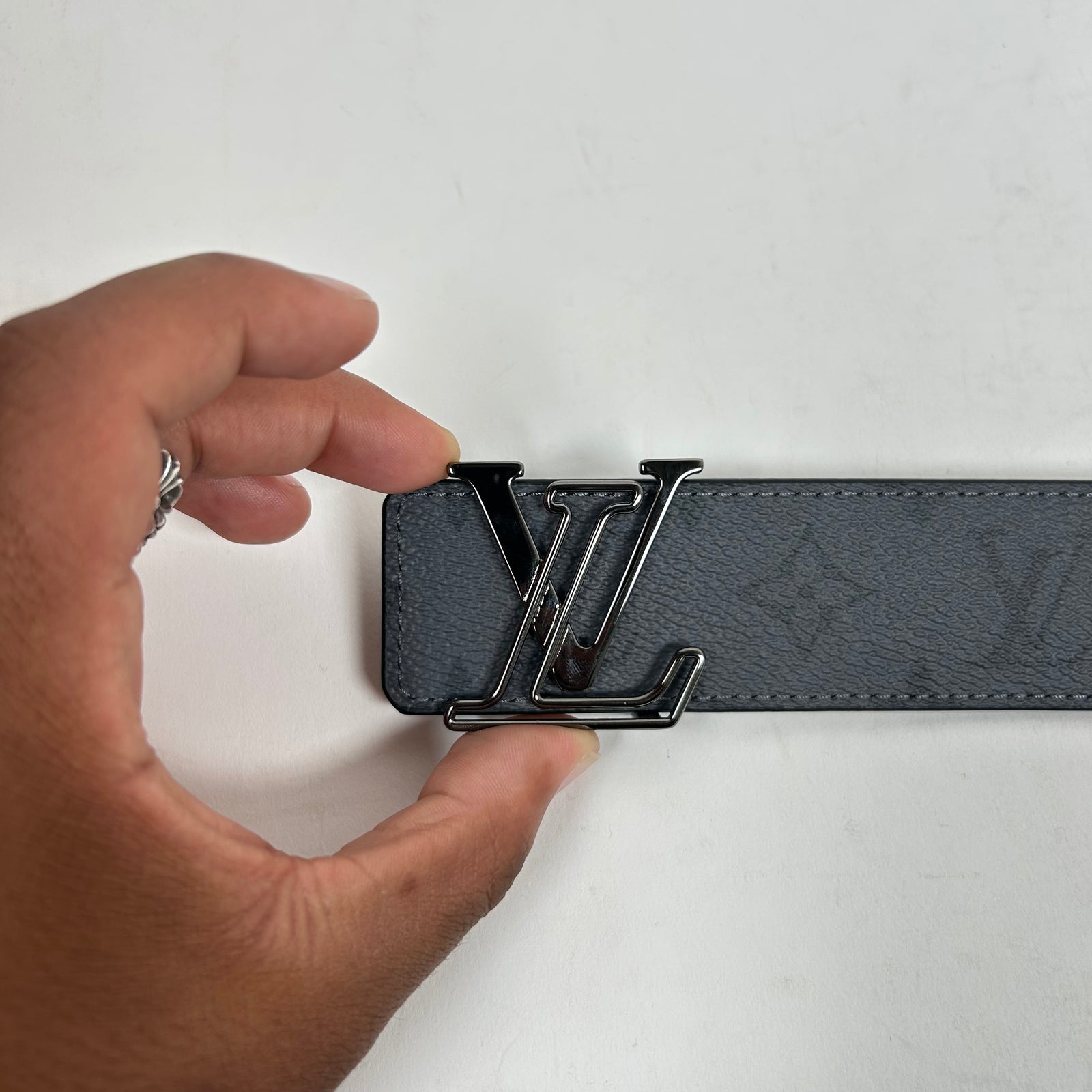 Louis Vuitton Monogram Eclipse 40MM Reversible Belt Size 100