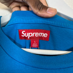 Supreme Blue Mini Box Logo T-Shirt Size L