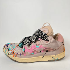 Lanvin x Gallery Dept Pink Paint Splatter Curb Sneaker Size 45