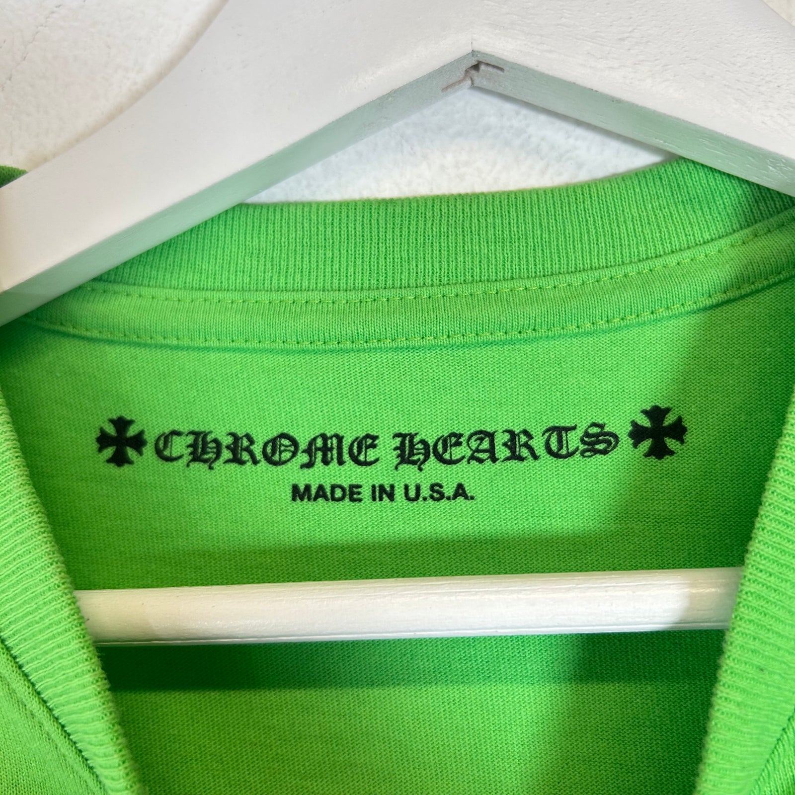 Chrome Hearts Lime Green Sex Records Tee Size M