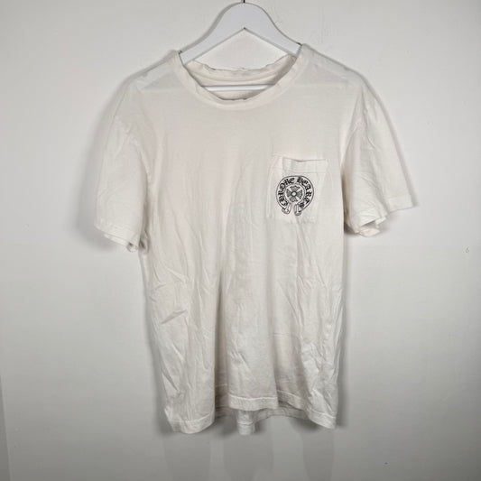 Chrome Hearts White LA Scroll T-Shirt Size M
