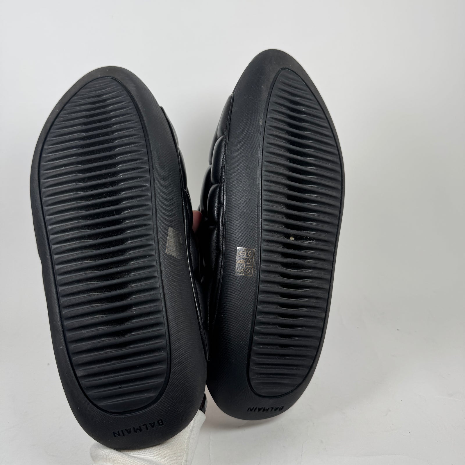 Balmain Black Puffer Sandals Size 45