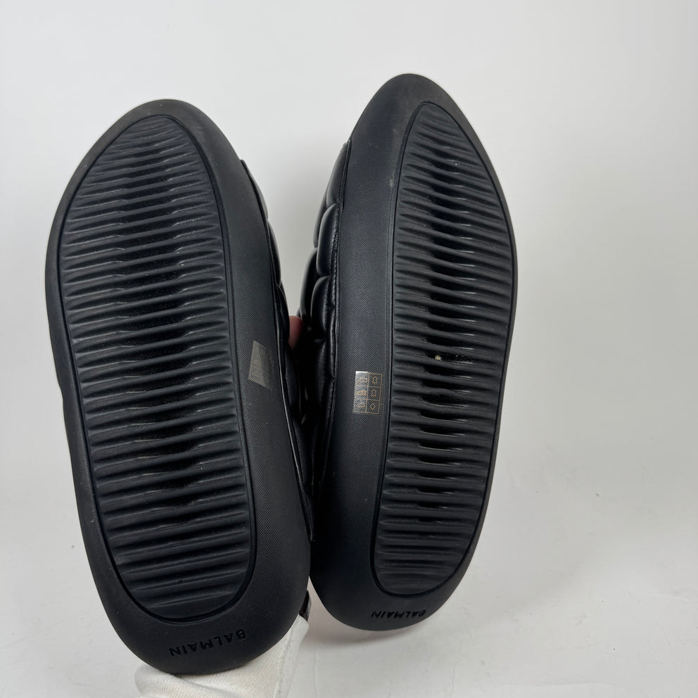 Balmain Black Puffer Sandals Size 45