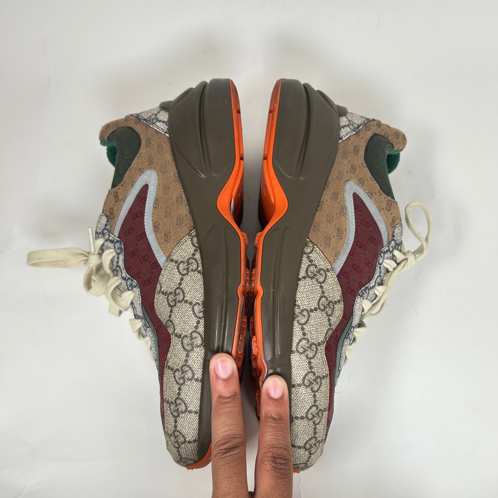 Gucci Burgundy GG Rhyton Sneaker Size GG 9