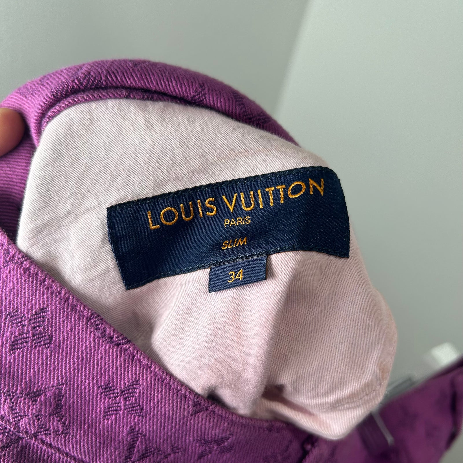 Louis Vuitton Purple Monogram Jeans Size 34