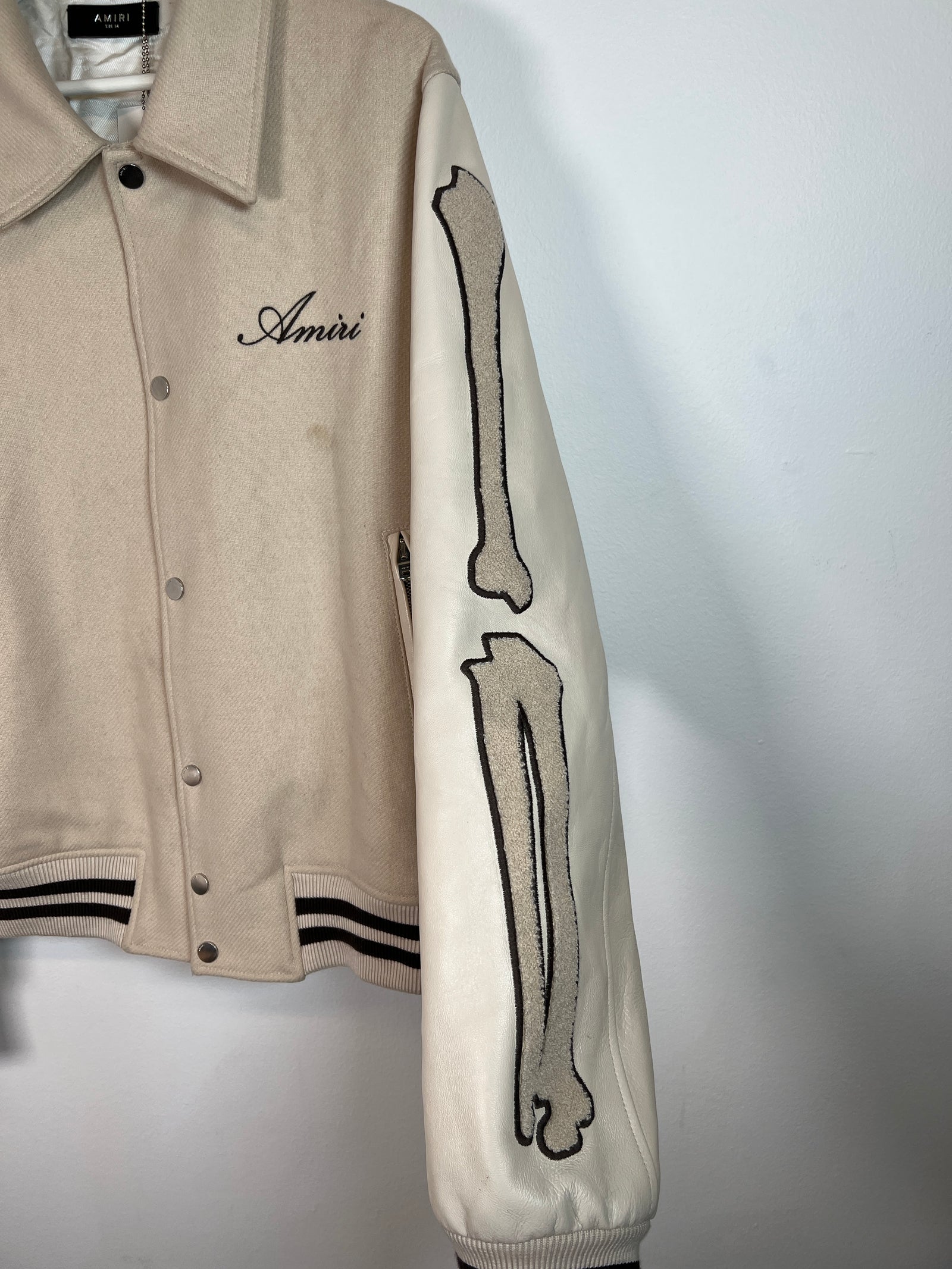 Amiri Bone Varsity Jacket Size L