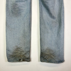 Balenciaga Lightwash Distressed Relaxed Fit Jeans