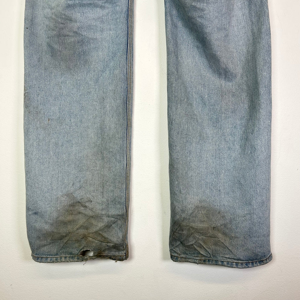 Balenciaga Lightwash Distressed Relaxed Fit Jeans