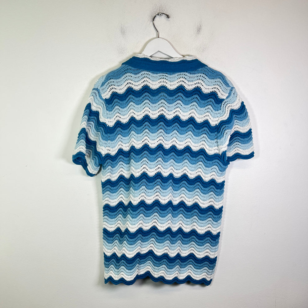 Casablanca Wavy Gradient Crochet Shirt