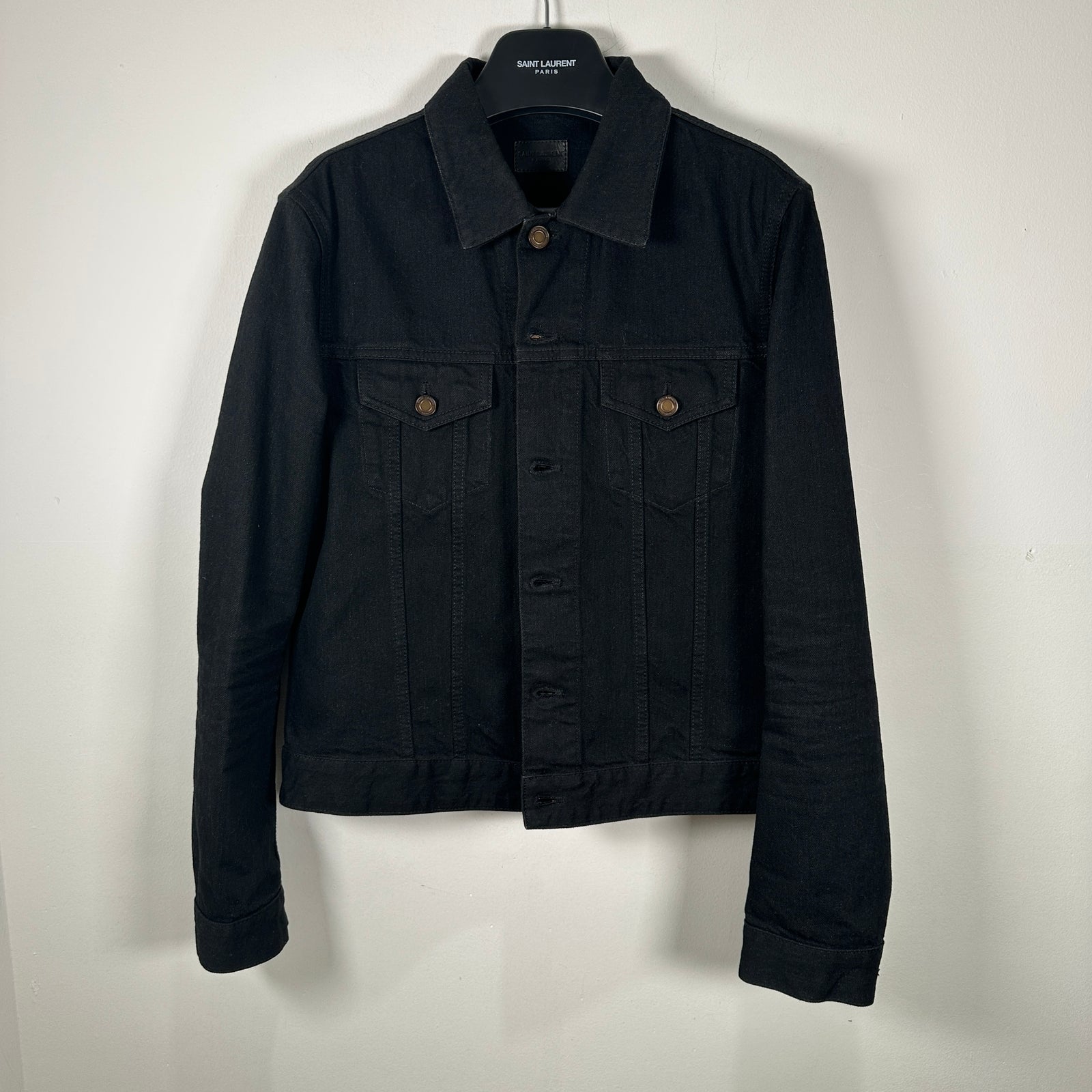 Saint Laurent Black Denim Jean Jacket Size L