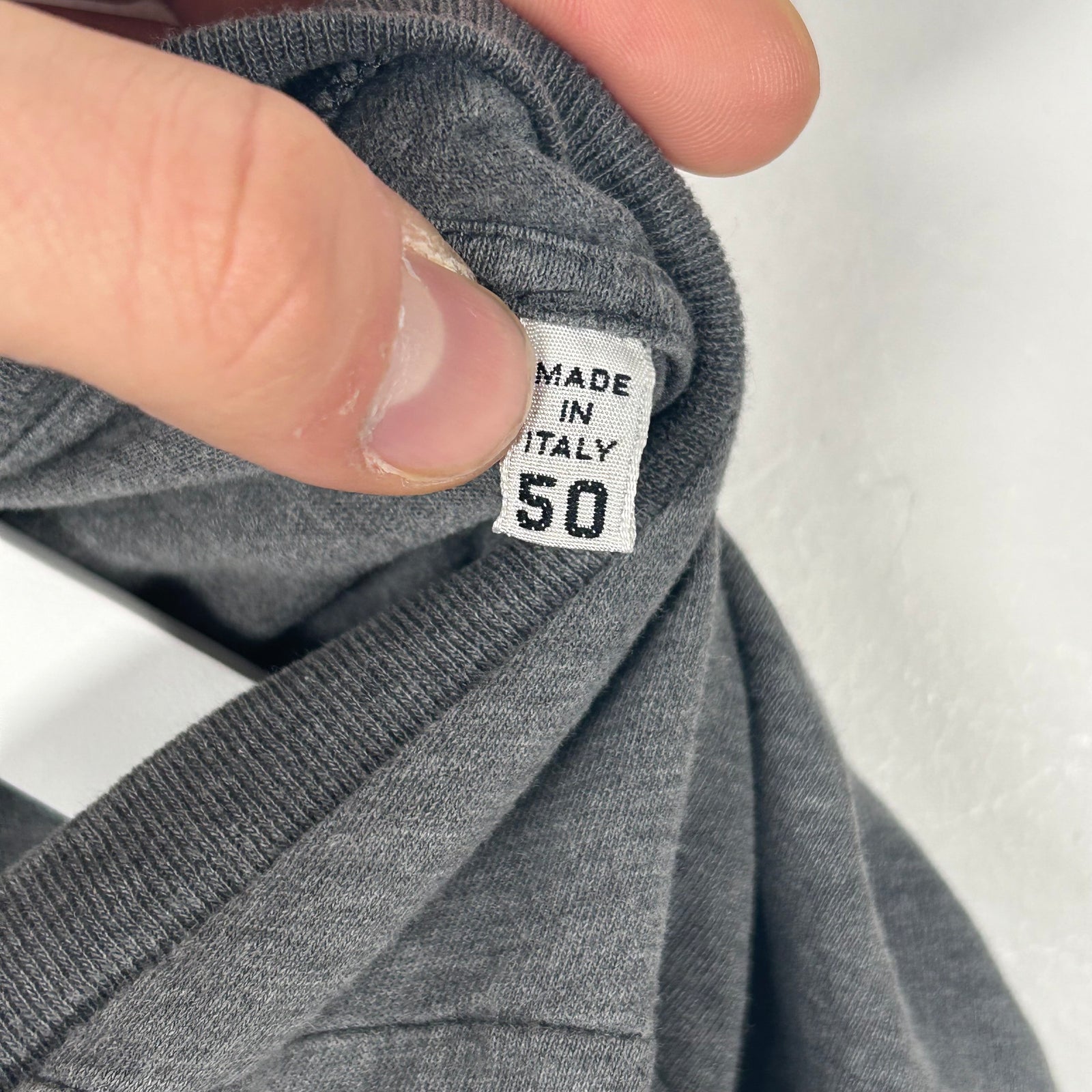 Maison Margiela Grey V-Neck Long-Sleeve Shirt Size M