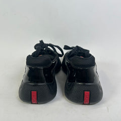 Prada Triple Black Patent Leather America Cups Size 7