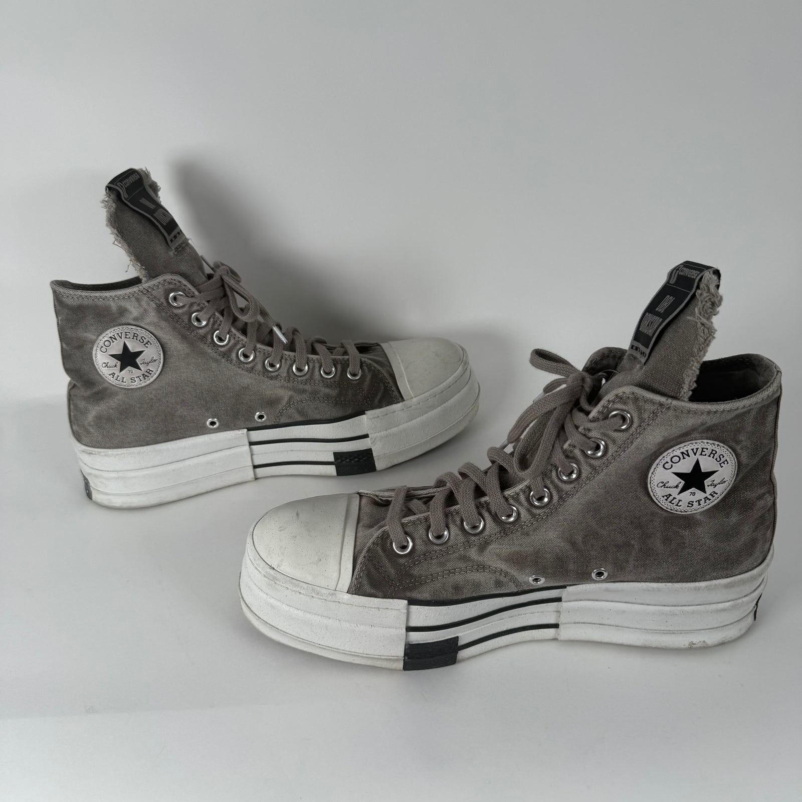 Rick Owens DRKSHDW x Converse DBL DRKSTAR Chuck Taylor Sneakers Size 11