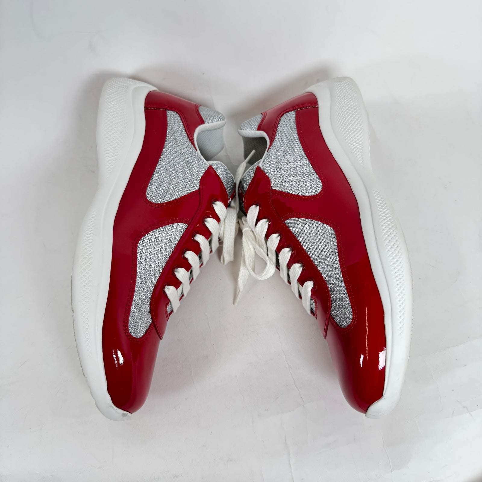 Prada Red/White Patent Leather Cups Size 9