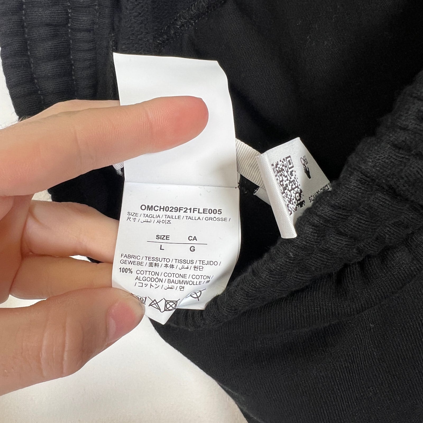 Off-White Caravaggion Black Sweats Pants Size L