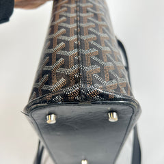 Goyard Black Goyardine Marie Galante MM Tote Bag