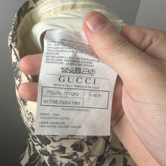 Gucci Black Ivory Floral Pants Size 32