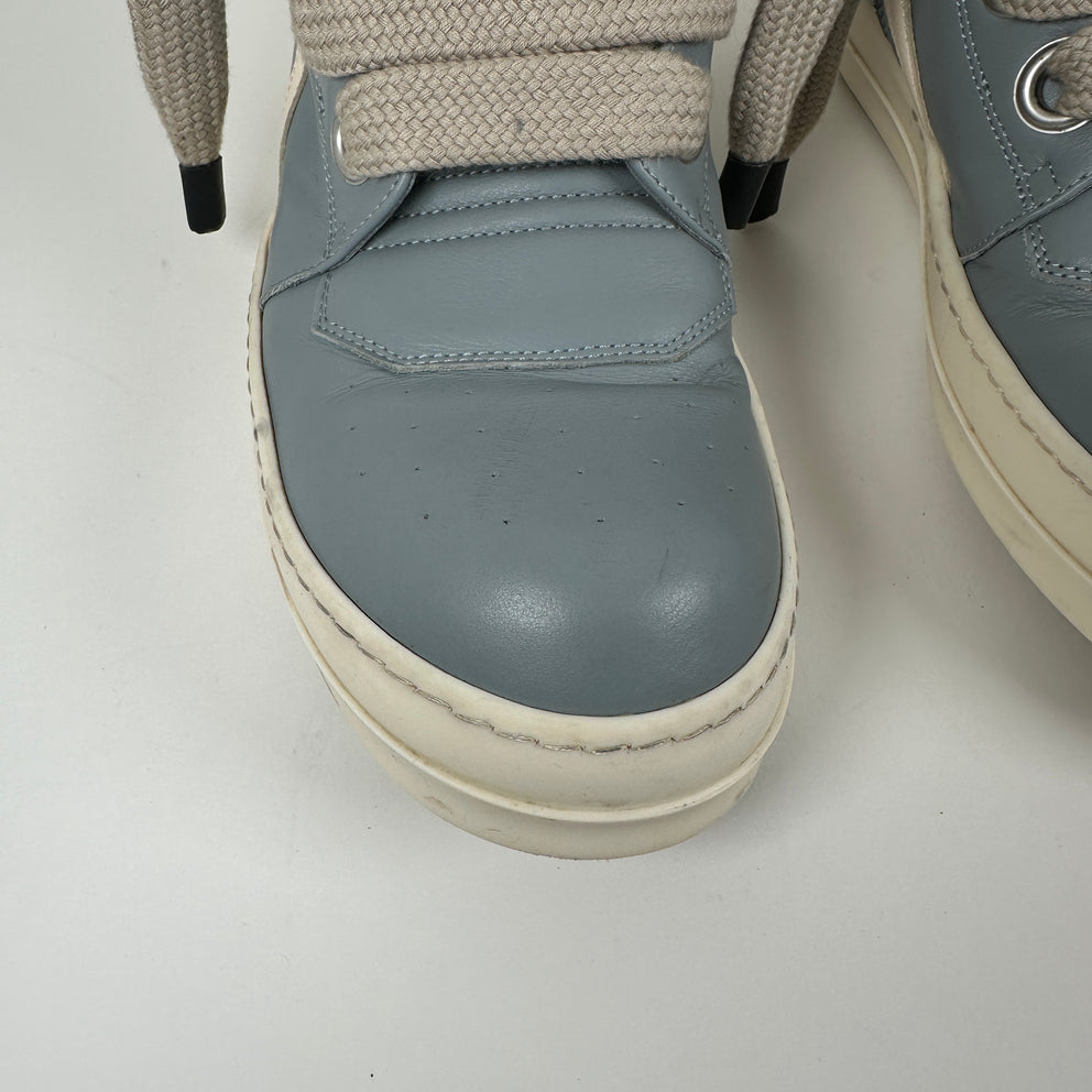 Rick Owens Jumbo Lace Geobasket Pale Blue Size 9