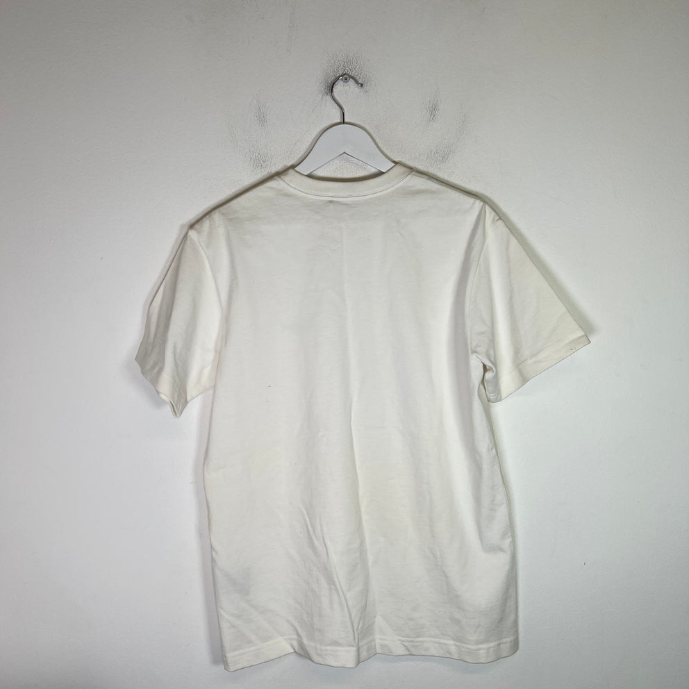 Dior White/Lime Green Couture Logo T-Shirt Size S
