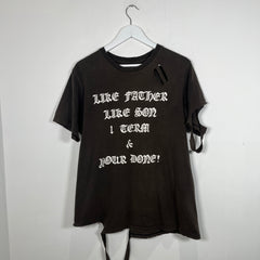 Number (N)ine Brown 'Like Father' Graphic T-Shirt Size 3