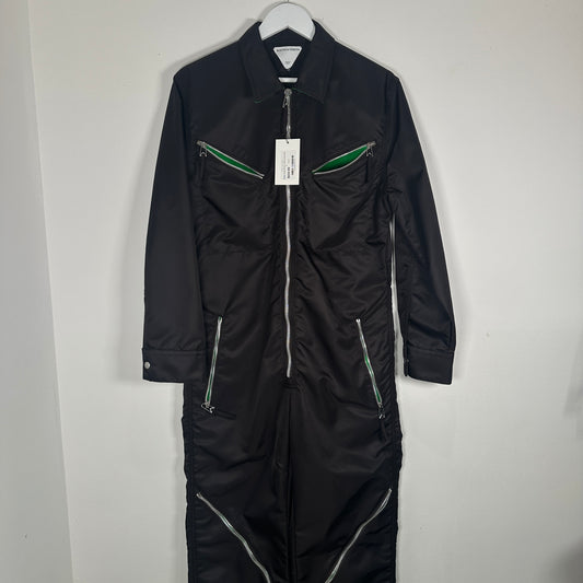 Bottega Veneta Multi-Zip Nylon Overalls Size M