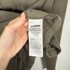 Jil Sander Olive Logo Long-Sleeve T-Shirt Size S