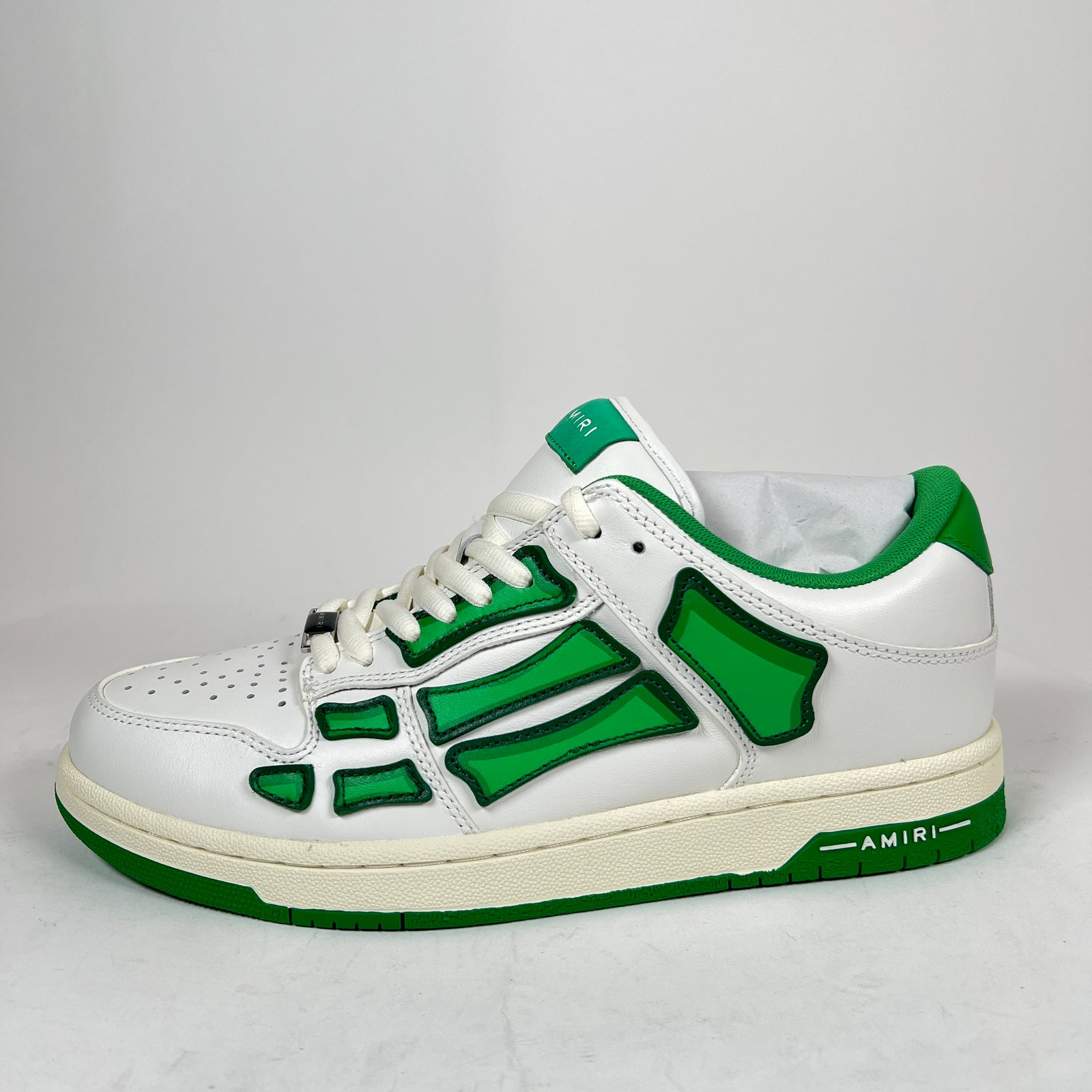 Amiri White/Green Chunky Skel Low-Top Sneaker Size 42