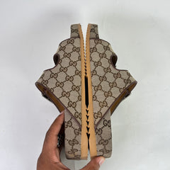 Gucci GG Monogram Canvas Strap Sandals