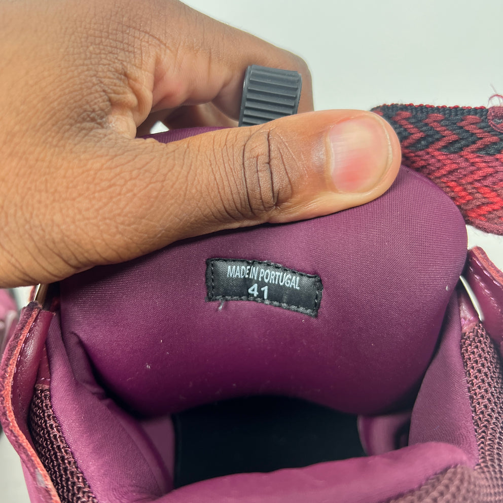 Lanvin Burgundy Curb Sneaker Size 41