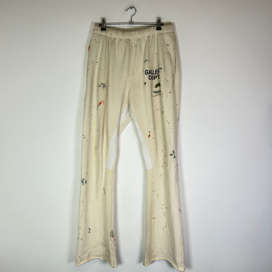 Gallery Dept Cream Paint Splatter Flare Sweatpants