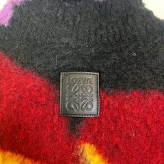 Loewe Multicolor High-Neck Intarsia Knit Sweater Size XS