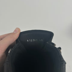 Balenciaga Black Leather 'Arena' Hightop Sneaker Size 9