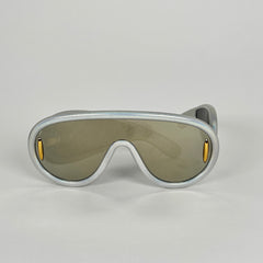 Loewe Wave Anagram Mask Silver Glitter Sunglasses