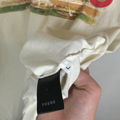 Rhude Cream Monaco Tee Size L