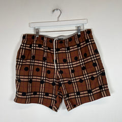 Burberry Brown Polka Dot Swim Shorts Size L