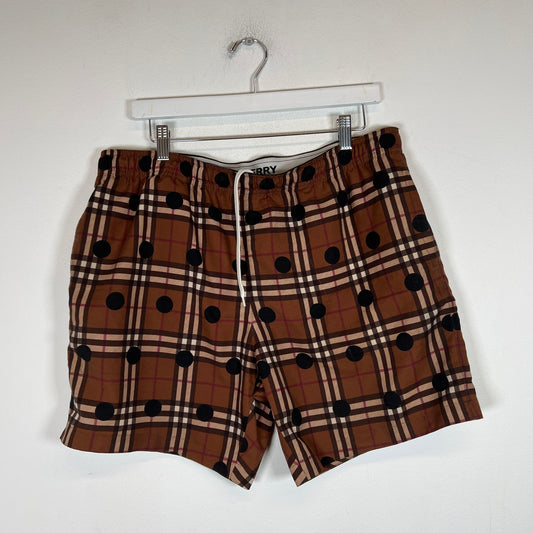 Burberry Brown Polka Dot Swim Shorts Size L