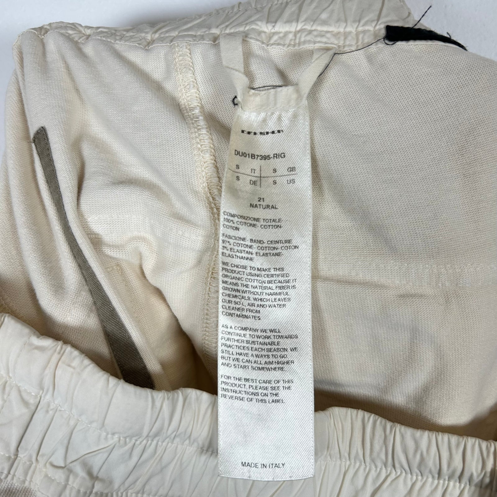 Rick Owens White Drop Crotch Sweatpants Size S