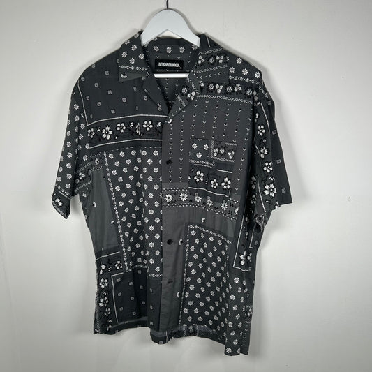Neighborhood Grey Bandana Button-Up Shirt Size L